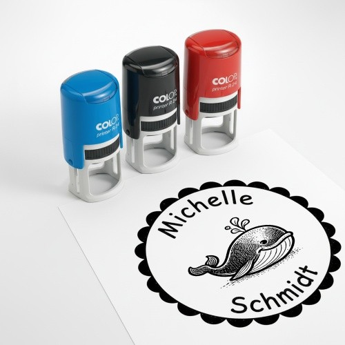 Kinder namensstempel wal - namensstempel,