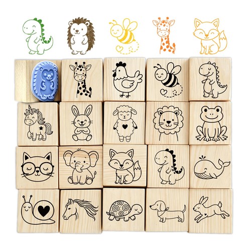 Holzstempel set kinder - holzstempel,