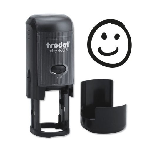 Smiley stempel lachend - stempel,