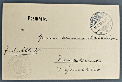 Tangermünde 1912 postkarte - 1912,