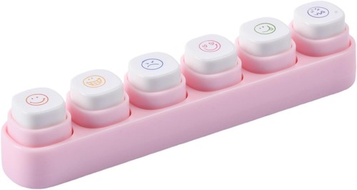 Smiley stempel 1 - smiley-stempel, 6-in-1